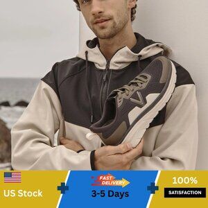 Vionic Men's Walk Max Lace Up Sneaker Phantom Grey Dark Khaki  Color